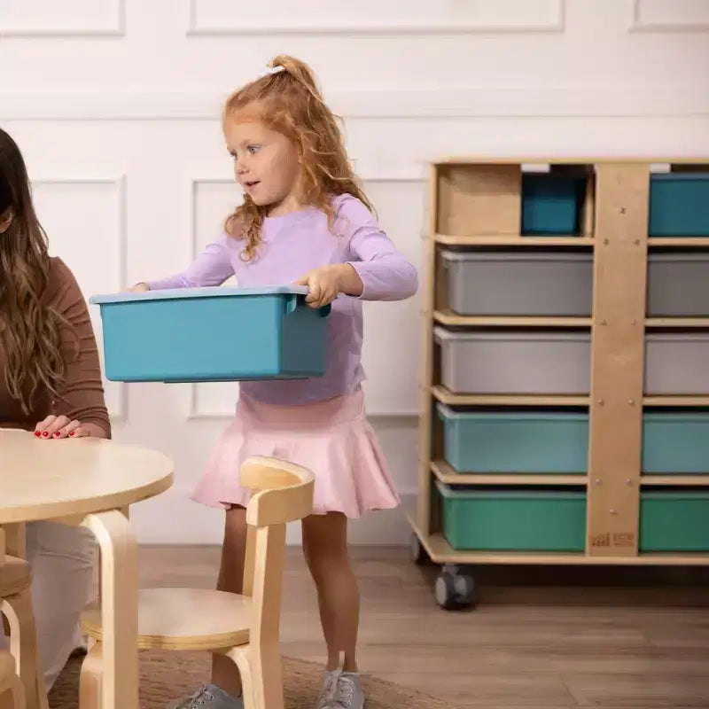 Torre Portaoggetti Mobile a 20 Scomparti ECR4Kids e 20 Contenitori, 5x4, Mobili per Bambini