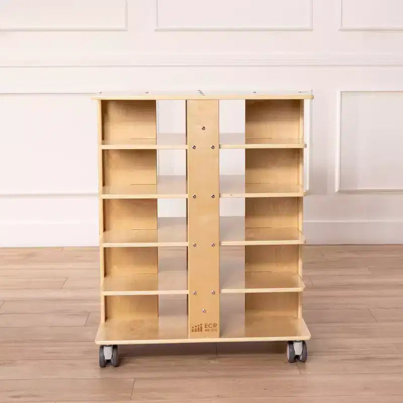 Torre Portaoggetti Mobile a 20 Scomparti ECR4Kids e 20 Contenitori, 5x4, Mobili per Bambini