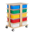 ECR4Kids 20-Compartment Mobile Storage Tower and 20 Cubby Bins, 5x4, Kids Furniture