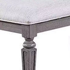 Panca da pranzo Royal Hampton con gambe tornite, 64 pollici, in legno grigio e tessuto