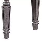 Panca da pranzo Royal Hampton con gambe tornite, 64 pollici, in legno grigio e tessuto