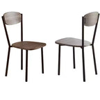 Ensemble de salle à manger 5 pièces Okak de style industriel avec table et chaises à dossier pour salle à manger, restaurant, ensemble dinette en métal et bois pour dîner en famille
