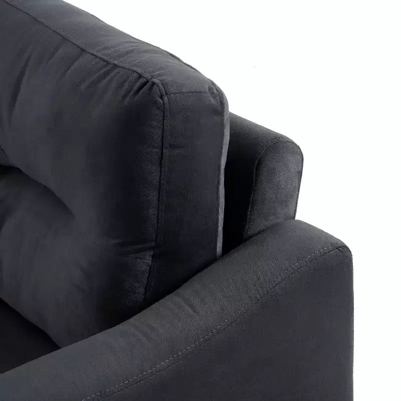 Moderno divano a due posti, rivestimento in misto cotone-lino ad alto comfort con cuscini in schiuma, capacità di carico di 227 kg, perfetto per il soggiorno.