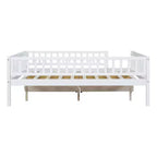 Lit de repos double Luxystar en bois avec deux tiroirs pour chambre d'enfant et chambre d'amis