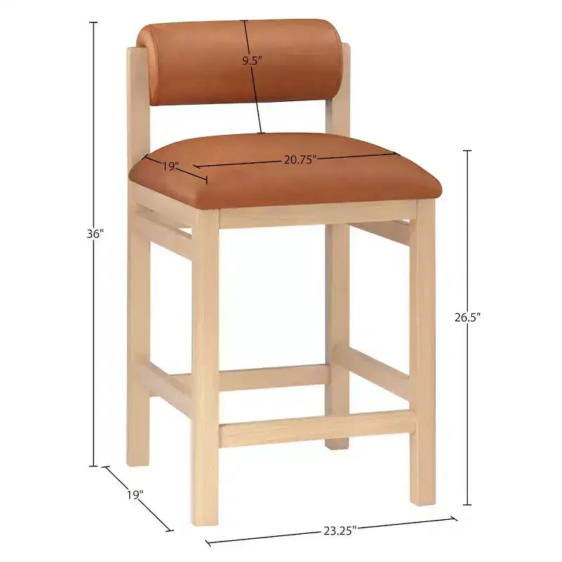 Tabouret de comptoir rembourré en similicuir Meridian Furniture, Roundhill