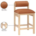 Tabouret de comptoir rembourré en similicuir Meridian Furniture, Roundhill