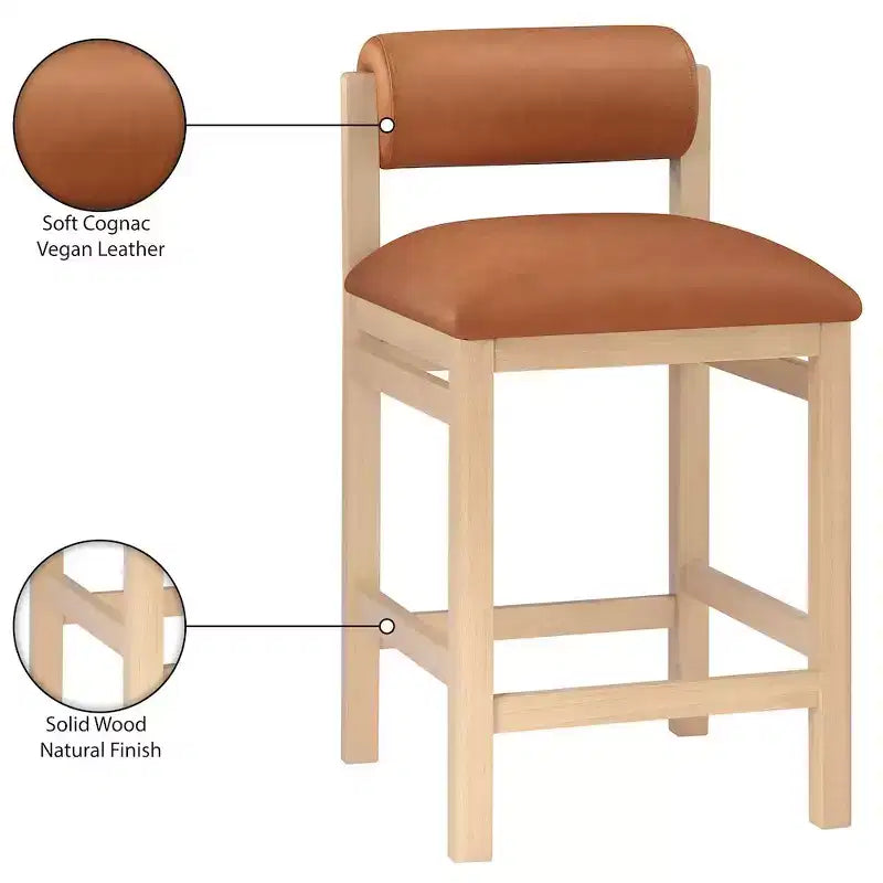 Tabouret de comptoir rembourré en similicuir Meridian Furniture, Roundhill