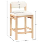 Tabouret de comptoir rembourré en similicuir Meridian Furniture, Roundhill