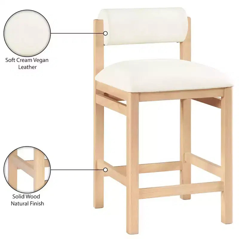 Tabouret de comptoir rembourré en similicuir Meridian Furniture, Roundhill