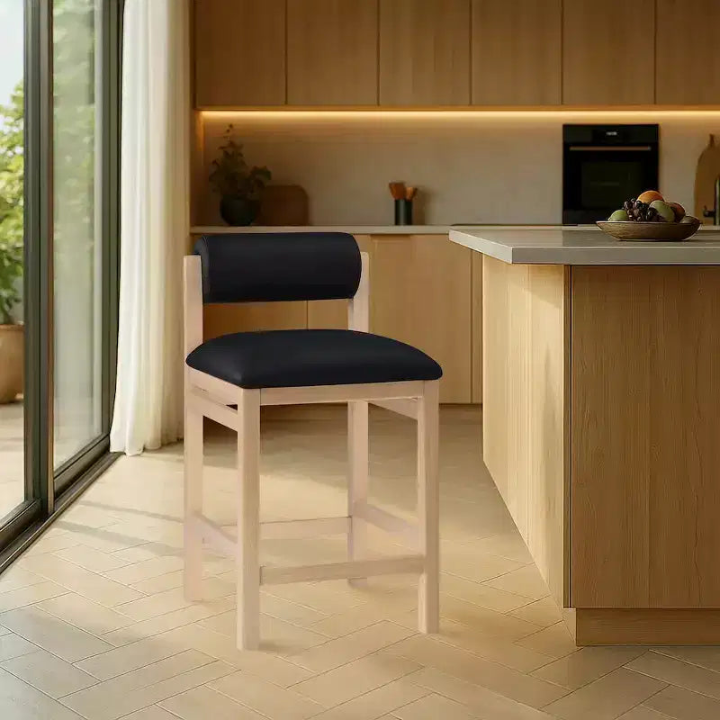 Tabouret de comptoir rembourré en similicuir Meridian Furniture, Roundhill