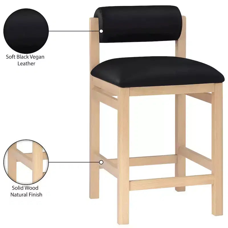 Tabouret de comptoir rembourré en similicuir Meridian Furniture, Roundhill