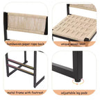 Okak Lot de 2 tabourets de bar à hauteur de comptoir 26/28 po, chaises de bar pivotantes à 180° avec dossiers et pieds en métal pour îlot de cuisine, café, vert