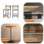 Okak Lot de 2 tabourets de bar à hauteur de comptoir 26/28 po, chaises de bar pivotantes à 180° avec dossiers et pieds en métal pour îlot de cuisine, café, vert
