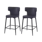 Okak Lot de 2 tabourets de bar à hauteur de comptoir 26/28 po, chaises de bar pivotantes à 180° avec dossiers et pieds en métal pour îlot de cuisine, café, vert