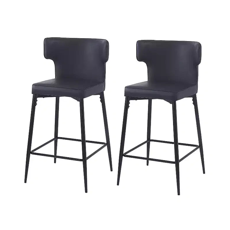 Okak Lot de 2 tabourets de bar à hauteur de comptoir 26/28 po, chaises de bar pivotantes à 180° avec dossiers et pieds en métal pour îlot de cuisine, café, vert