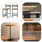 Okak Lot de 2 tabourets de bar à hauteur de comptoir 26/28 po, chaises de bar pivotantes à 180° avec dossiers et pieds en métal pour îlot de cuisine, café, vert
