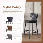 Okak Lot de 2 tabourets de bar à hauteur de comptoir 26/28 po, chaises de bar pivotantes à 180° avec dossiers et pieds en métal pour îlot de cuisine, café, vert