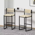 Okak Lot de 2 tabourets de bar à hauteur de comptoir 26/28 po, chaises de bar pivotantes à 180° avec dossiers et pieds en métal pour îlot de cuisine, café, vert