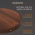 COZAYH Tavolino da Salotto Piccolo con Piedistallo, Arredamento Soggiorno, Espresso Chiaro, Set da 2