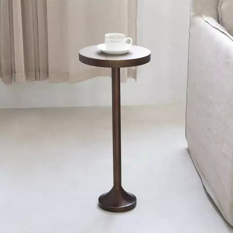 COZAYH Tavolino da Salotto Piccolo con Piedistallo, Arredamento Soggiorno, Espresso Chiaro, Set da 2