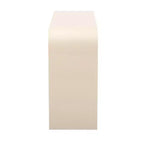 Consolle da ingresso minimalista Whisen con curve morbide e arrotondate, eleganti cassetti scanalati e superficie lucida e resistente