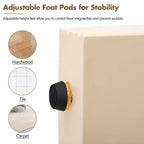 Consolle da ingresso minimalista Whisen con curve morbide e arrotondate, eleganti cassetti scanalati e superficie lucida e resistente