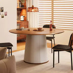 Luck Live Modern Round Dining Table , 59 Round Kitchen Table for 6-8 Persons, Stylish Dining Room Furniture