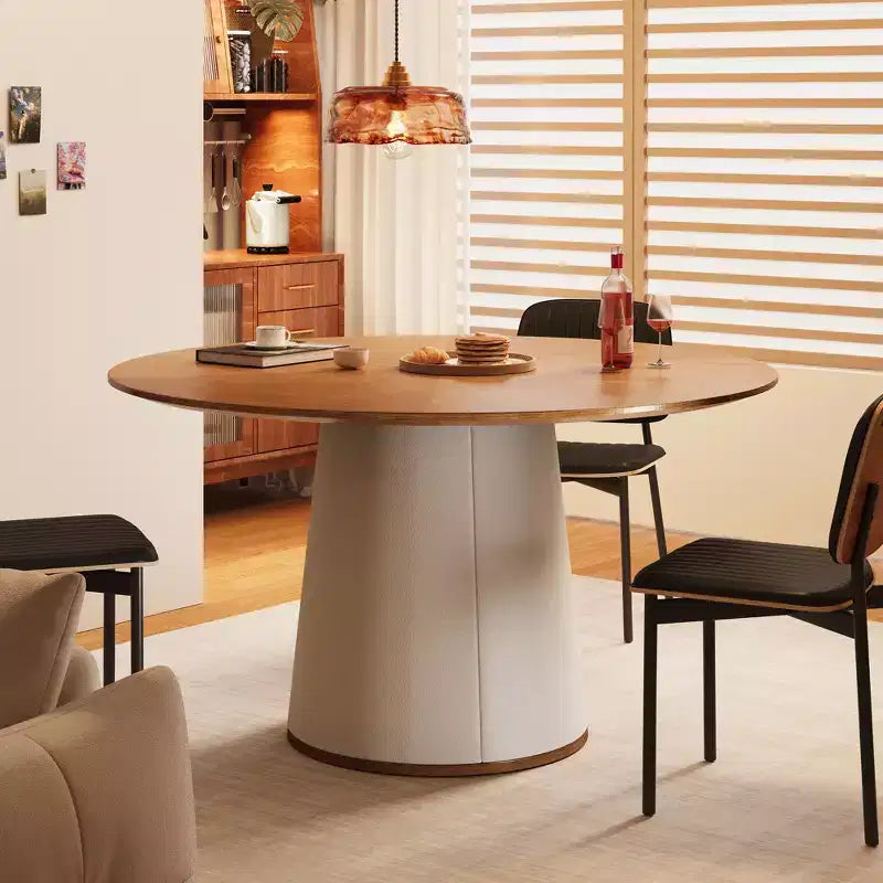 Luck Live Modern Round Dining Table , 59 Round Kitchen Table for 6-8 Persons, Stylish Dining Room Furniture