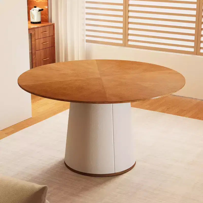 Table à manger ronde moderne Luck Live, table de cuisine ronde de 150 cm pour 6 à 8 personnes, mobilier de salle à manger élégant