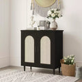 Sideboard Buffet Kitchen Storage Cabinet with Rattan, Cabinet with Ample Storage Space