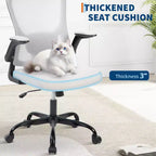 Chaise de Bureau Chaise de Bureau Ergonomique, Soutien Lombaire Réglable, Accoudoirs Relevables, Chaise de Bureau en Maille, Chaise de Bureau Gaming Pivotante à Roulettes