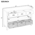 Tavolo consolle da ingresso Whisen Vintage, tavolino da divano con struttura in legno stabile, design portante e spazio pratico
