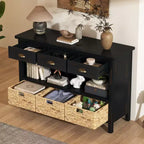 Tavolo consolle da ingresso Whisen Vintage, tavolino da divano con struttura in legno stabile, design portante e spazio pratico