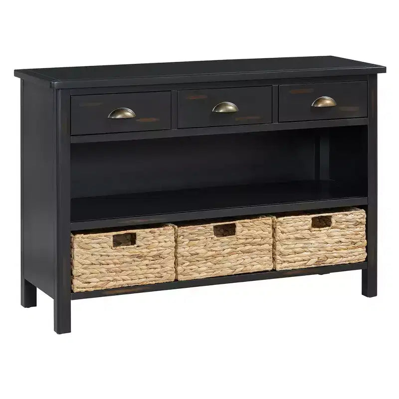 Tavolo consolle da ingresso Whisen Vintage, tavolino da divano con struttura in legno stabile, design portante e spazio pratico