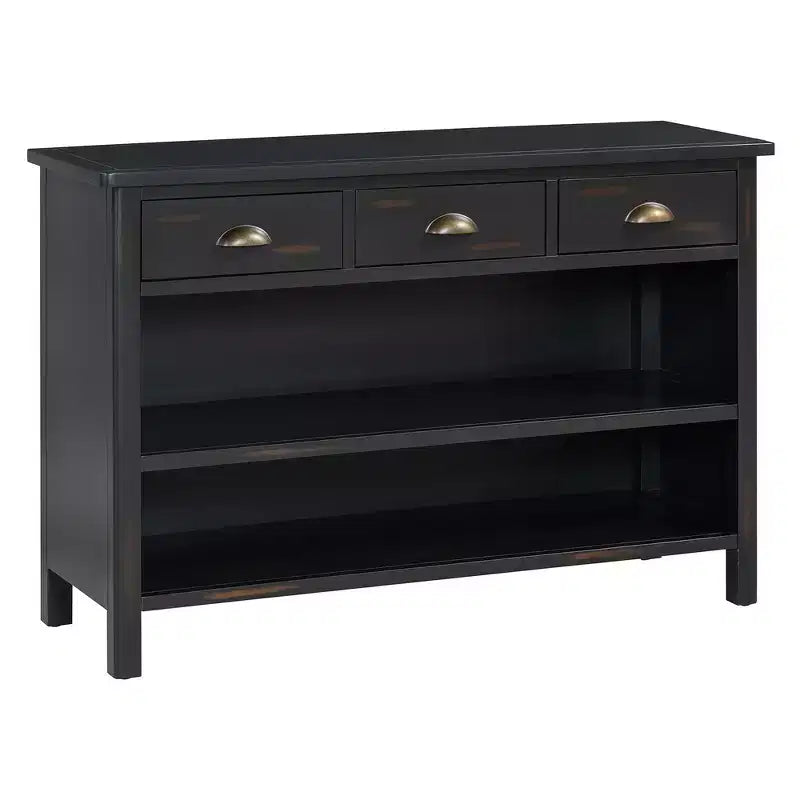 Tavolo consolle da ingresso Whisen Vintage, tavolino da divano con struttura in legno stabile, design portante e spazio pratico