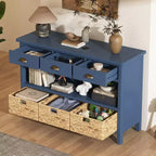 Tavolo consolle da ingresso Whisen Vintage, tavolino da divano con struttura in legno stabile, design portante e spazio pratico