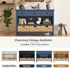Tavolo consolle da ingresso Whisen Vintage, tavolino da divano con struttura in legno stabile, design portante e spazio pratico