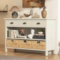 Whisen Vintage Entryway Console Table, Sofa Side Table with Stable Wood Structure, Weight-Bearing Design & Practical Storage
