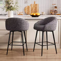 Dyonery 27.9 Counter Height Swivel Bar Stools with Back, Tufted Modern Farmhouse Kitchen Stools