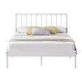 Full-size platform bed frame, metal bed frame with headboard, 12.6-inch storage space underneath, no box spring needed, quiet, black