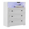 Small three-drawer dressing table, wooden dressing table, bedroom wardrobe/bedside table, modern wooden drawer cabinet, suitable for living room.