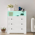 Petite coiffeuse à trois tiroirs, coiffeuse en bois, armoire de chambre/table de chevet, commode en bois moderne, convient pour le salon.