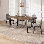 Tavolo da pranzo GustoWave da 160 cm per 4-6 persone, tavolo da cucina rettangolare con finitura in legno e struttura in metallo