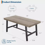 Tavolo da pranzo GustoWave da 160 cm per 4-6 persone, tavolo da cucina rettangolare con finitura in legno e struttura in metallo