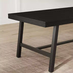 Tavolo da pranzo GustoWave da 160 cm per 4-6 persone, tavolo da cucina rettangolare con finitura in legno e struttura in metallo