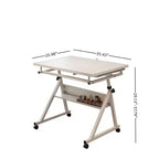 Table à Dessin Réglable et Moderne Okak pour Puzzle, avec Rangement et Roulettes, Bureau de Dessin en Métal pour Adultes et Adolescents