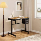 Table à Dessin Réglable et Moderne Okak pour Puzzle, avec Rangement et Roulettes, Bureau de Dessin en Métal pour Adultes et Adolescents