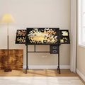 Okak Modern Adjustable Jigsaw Puzzle Drafting Table with Storage & Wheels,Metal Board Drafting Desk for Adults & Teens