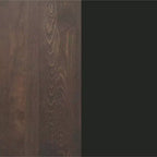 Flash Furniture Bennett Piano Tavolo Commerciale Rotondo in Legno Massello per Interni con Base a X in Ghisa Resistente alla Ruggine Altezza Bar 22 x 22