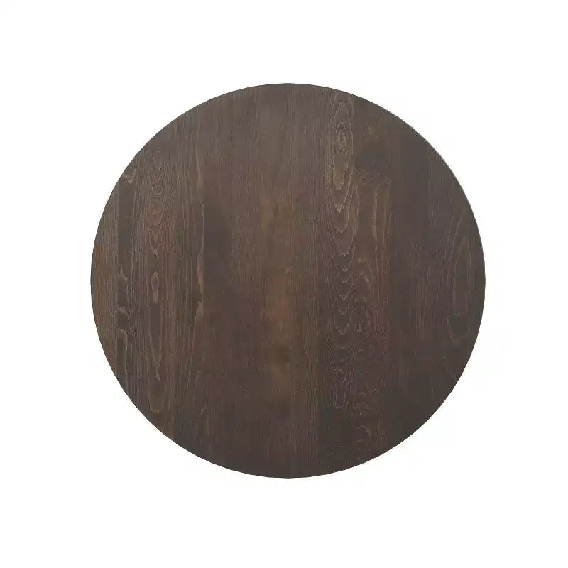 Flash Furniture Bennett Piano Tavolo Commerciale Rotondo in Legno Massello per Interni con Base a X in Ghisa Resistente alla Ruggine Altezza Bar 22 x 22